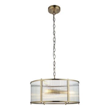 Endon 106282 - Závesný luster RIDGETON na reťazi 3xE14/6W/230V, mosadz