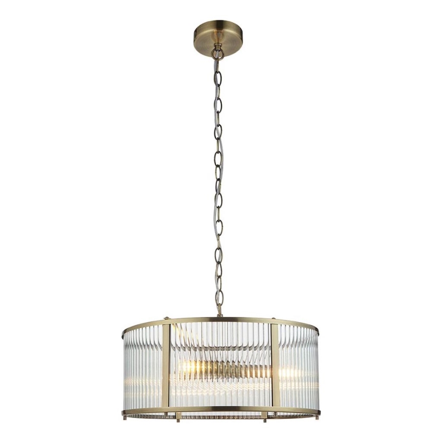 Endon 106282 - Závesný luster RIDGETON na reťazi 3xE14/6W/230V, mosadz