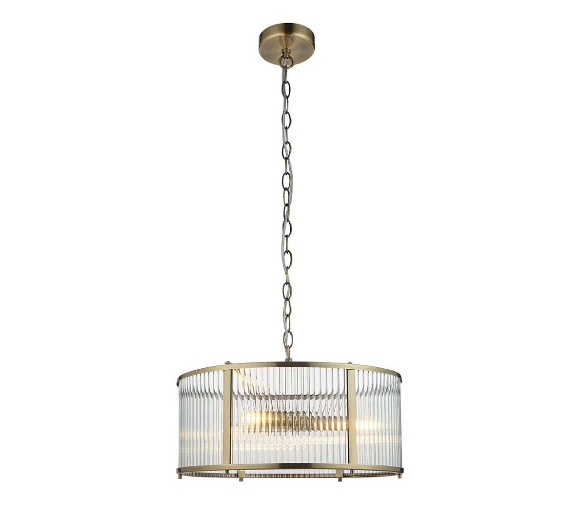 Endon 106282 - Závesný luster RIDGETON na reťazi 3xE14/6W/230V, mosadz 106282