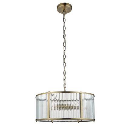 Endon 106282 - Závesný luster RIDGETON na reťazi 3xE14/6W/230V, mosadz