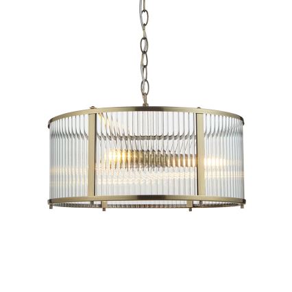 Endon 106282 - Závesný luster RIDGETON na reťazi 3xE14/6W/230V, mosadz