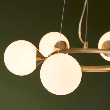 Endon 106390 - Luster na lanku OTIS 6xG9/3W/230V zlatý