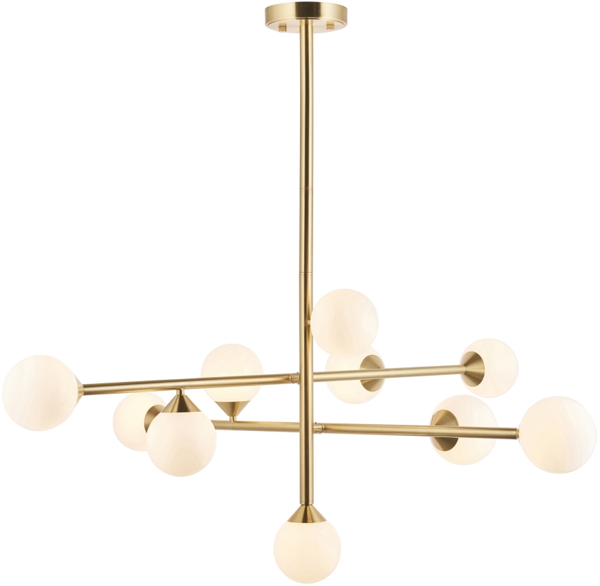 Endon 106754 - Luster na tyči OTIS 10xG9/5W/230V zlatý