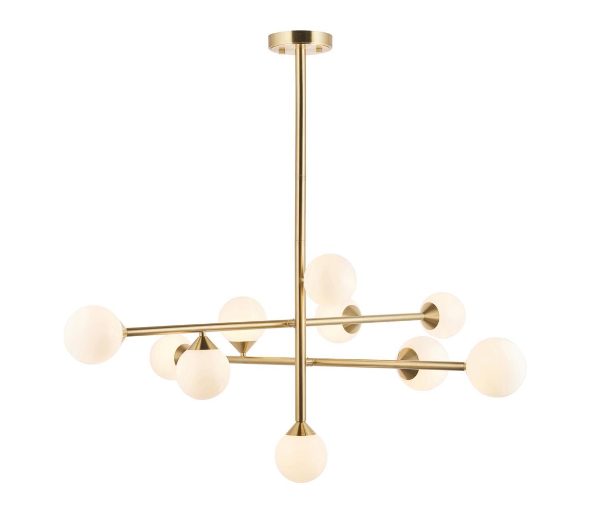 Endon 106754 - Luster na tyči OTIS 10xG9/5W/230V zlatý 106754