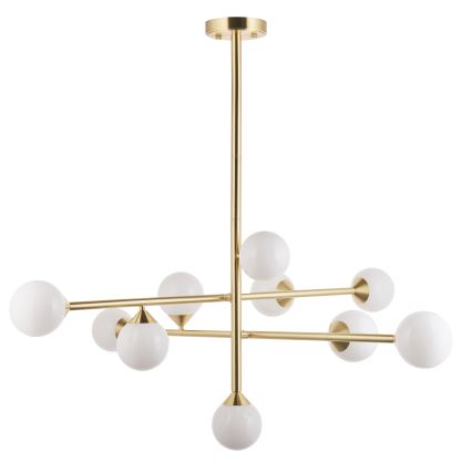 Endon 106754 - Luster na tyči OTIS 10xG9/5W/230V zlatý