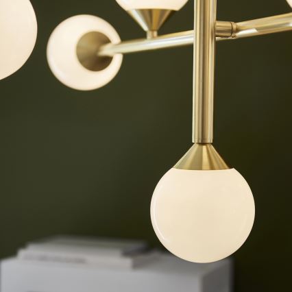 Endon 106754 - Luster na tyči OTIS 10xG9/5W/230V zlatý