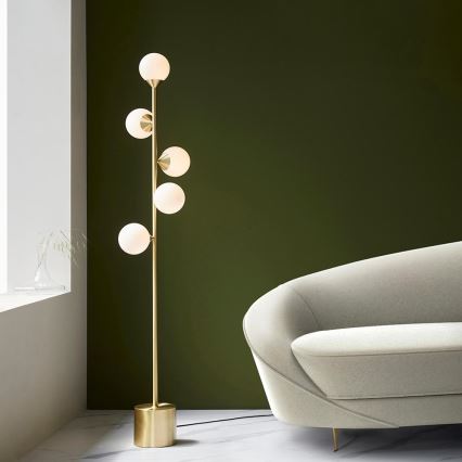 Endon 106756 - Stojacia lampa OTIS 5xG9/3W/230V zlatá