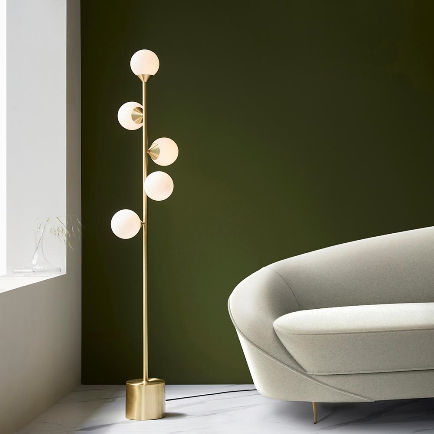 Endon 106756 - Stojacia lampa OTIS 5xG9/3W/230V zlatá