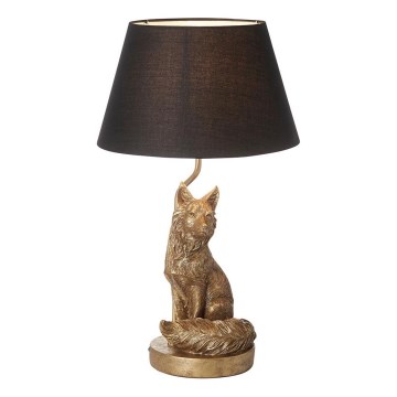 Endon 106796 - Stolná lampa FOX 1xE14/6W/230V čierna/mosadz
