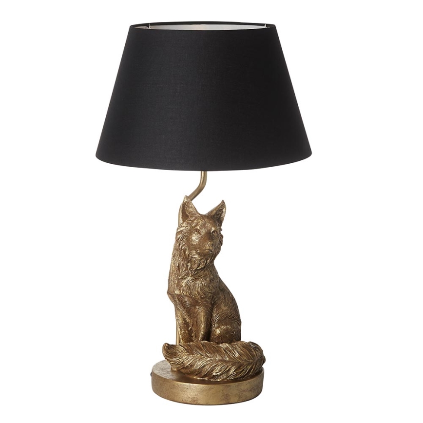 Endon 106796 - Stolná lampa FOX 1xE14/6W/230V čierna/mosadz