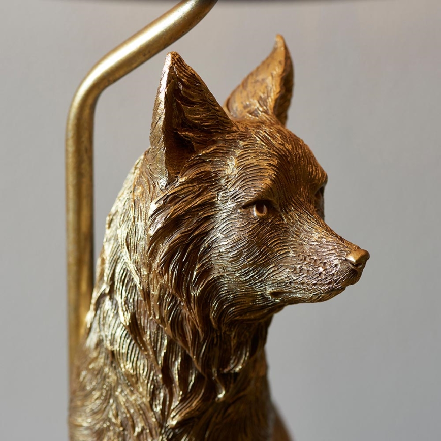 Endon 106796 - Stolná lampa FOX 1xE14/6W/230V čierna/mosadz