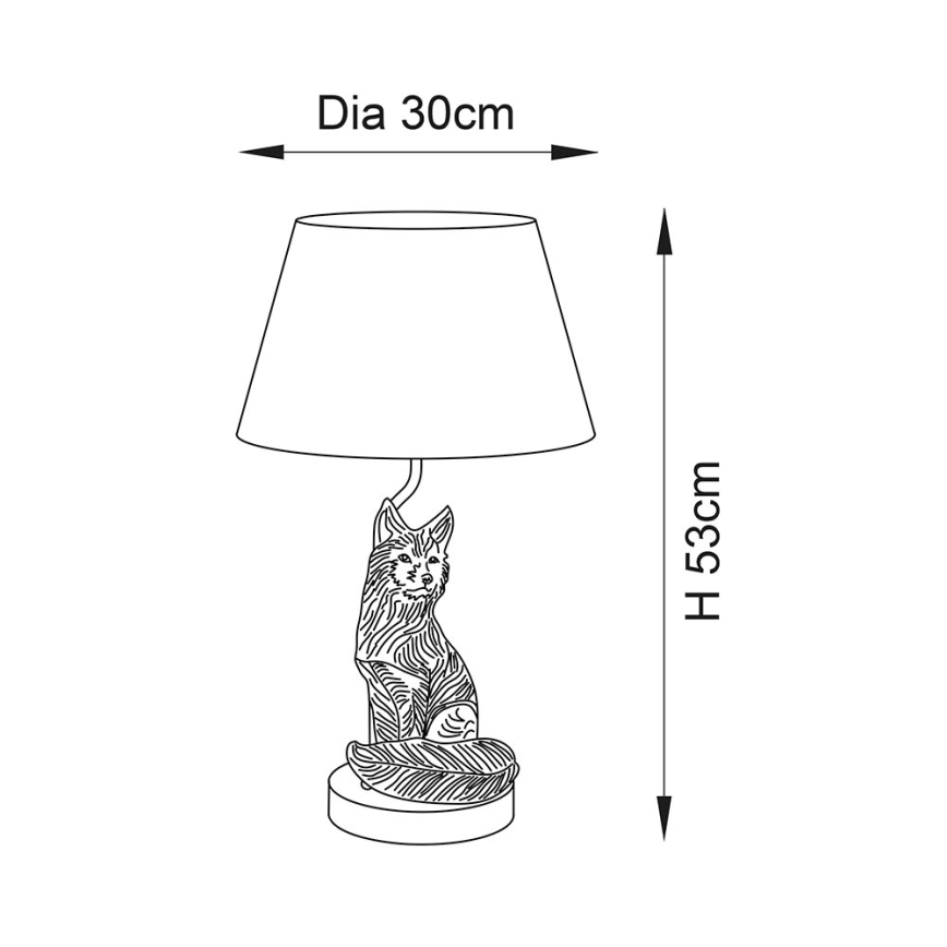 Endon 106796 - Stolná lampa FOX 1xE14/6W/230V čierna/mosadz