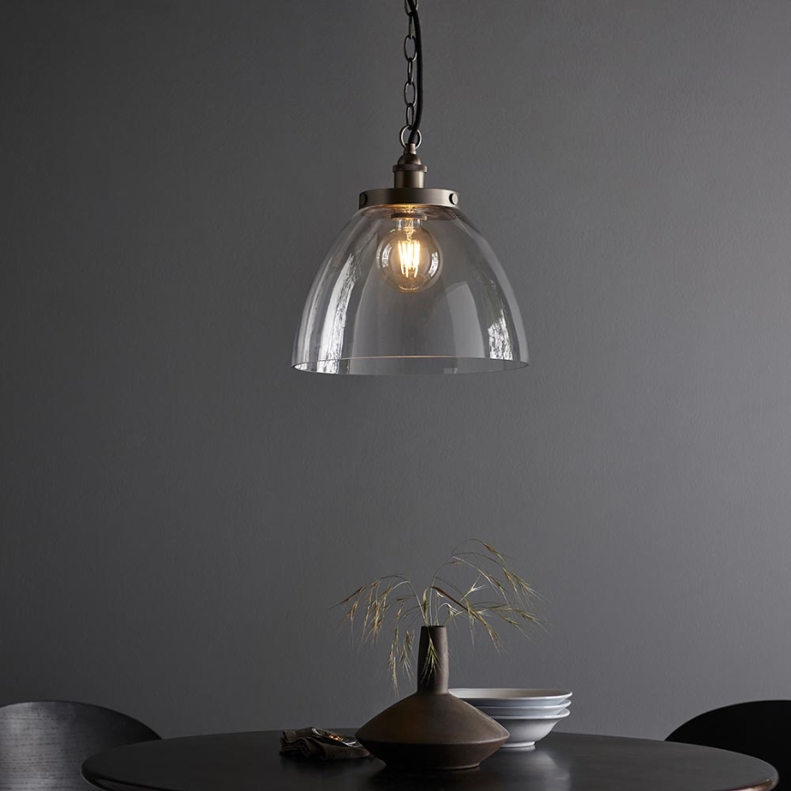 Endon 106896 - Luster na reťazi HANSEN 1xE27/10W/230V matný chróm