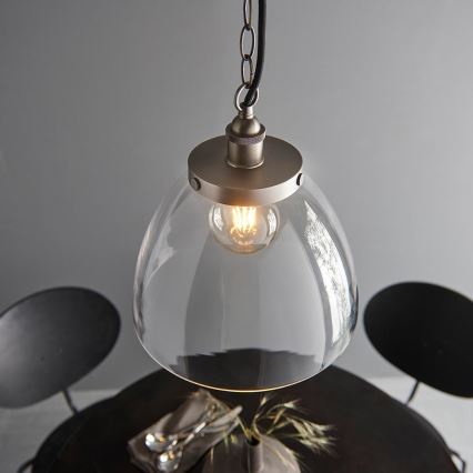 Endon 106896 - Luster na reťazi HANSEN 1xE27/10W/230V matný chróm