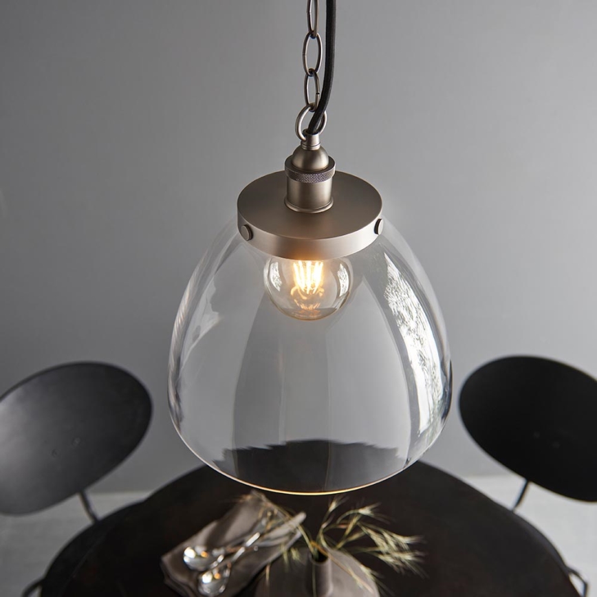 Endon 106896 - Luster na reťazi HANSEN 1xE27/10W/230V matný chróm