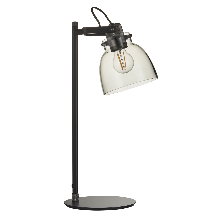 Endon 107012 - Stolná lampa URBAN 1xE27/10W/230V čierna/dymová čierna