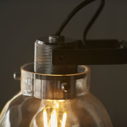 Endon 107012 - Stolná lampa URBAN 1xE27/10W/230V čierna/dymová čierna