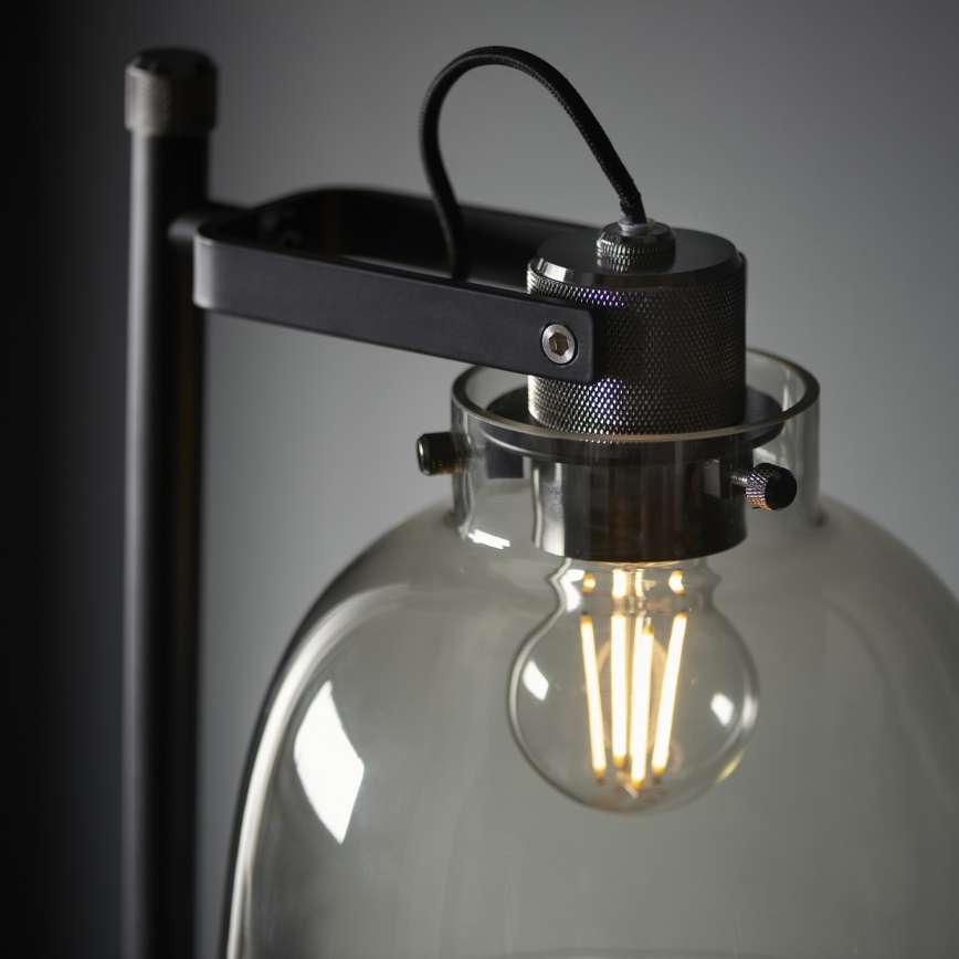 Endon 107013 - Stojacia lampa URBAN 1xE27/10W/230V čierna/dymová