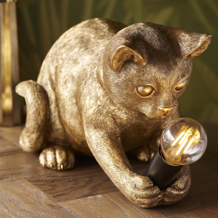 Endon 107389 - Stolná lampa KITTEN 1xE14/7W/230V zlatá