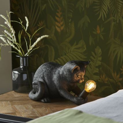 Endon 107390 - Stolná lampa KITTEN 1xE14/7W/230V čierna