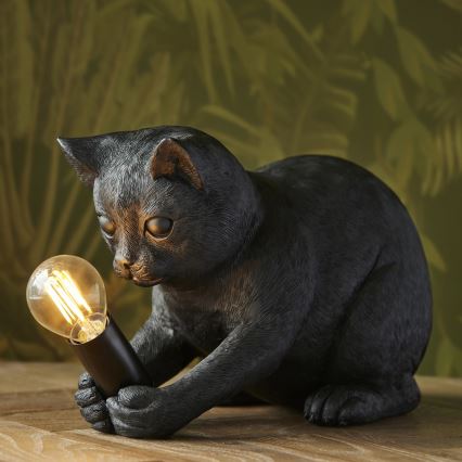 Endon 107390 - Stolná lampa KITTEN 1xE14/7W/230V čierna