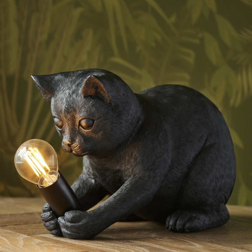 Endon 107390 - Stolná lampa KITTEN 1xE14/7W/230V čierna