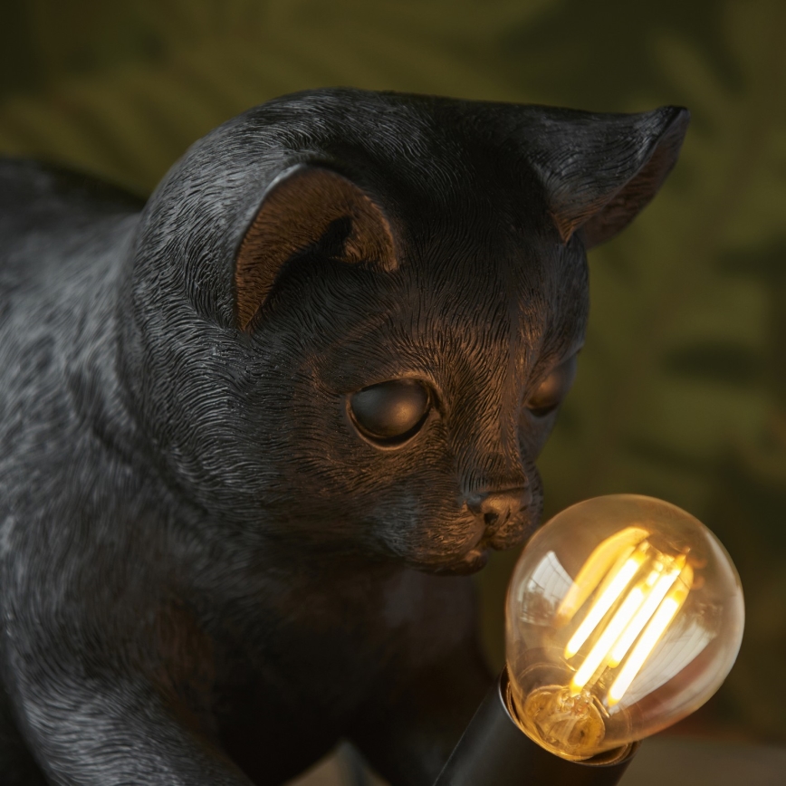 Endon 107390 - Stolná lampa KITTEN 1xE14/7W/230V čierna