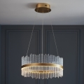 Endon 107671 - LED Stmievateľný luster na lanku ADRIEL LED/41W/230V 3000K pr. 51 cm zlatá/číra