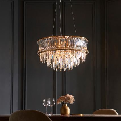 Endon 107785 - Luster na lanku 9xE14/6W/230V zlatý