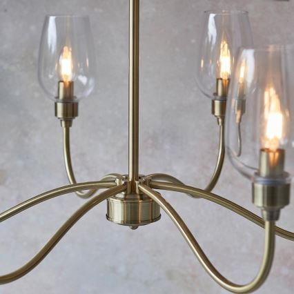 Endon 107791 - Luster na reťazi 6xE14/6W/230V mosadz