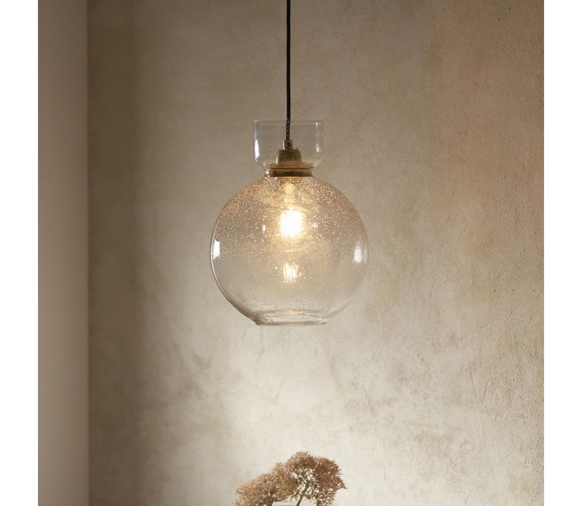 Endon 107948 - Luster na lanku 1xE27/10W/230V zlatá/dymovo-šedá 107948
