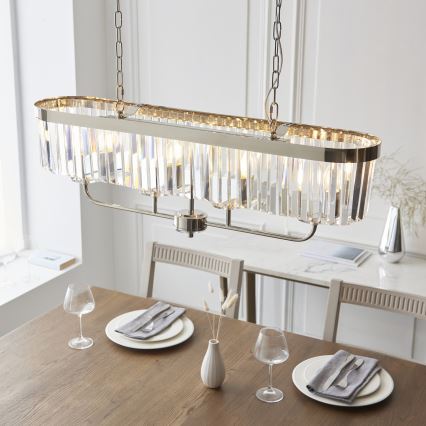 Endon 109058 - Závesný luster na reťazi 4xE14/6W/230V lesklý chróm