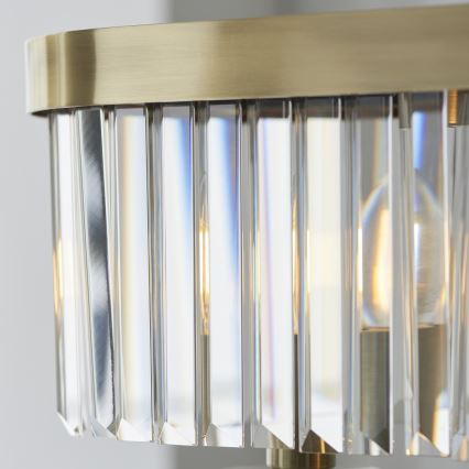 Endon 110539 - Luster na reťazi CHESTERFIELD 4xE14/6W/230V mosadz