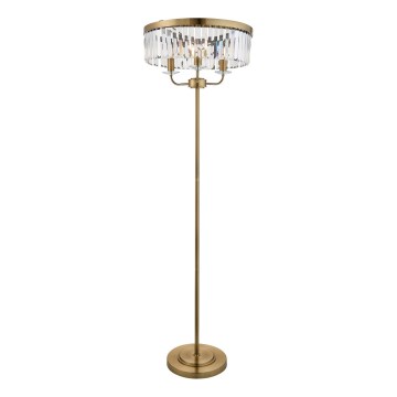 Endon 110644 - Stojacia lampa CHESTERFIELD 3xE14/6W/230V mosadz