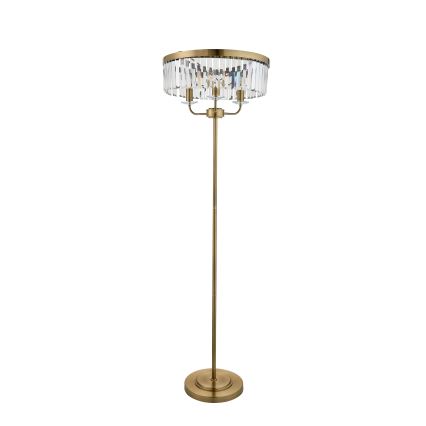 Endon 110644 - Stojacia lampa CHESTERFIELD 3xE14/6W/230V mosadz