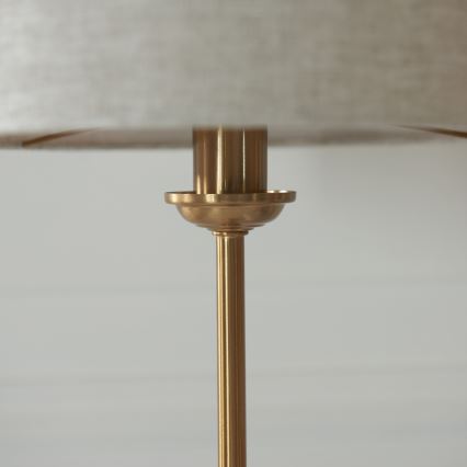 Endon 110728 - Stolová lampa HIGHCLERE 1xE14/7W/230V béžová/mosadz priemer 25 cm