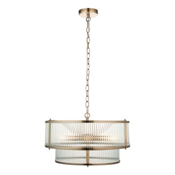 Endon 110944 - Závesný luster na reťazi RIDGETON 5xE14/6W/230V mosadz