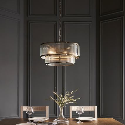 Endon 110944 - Závesný luster na reťazi RIDGETON 5xE14/6W/230V mosadz