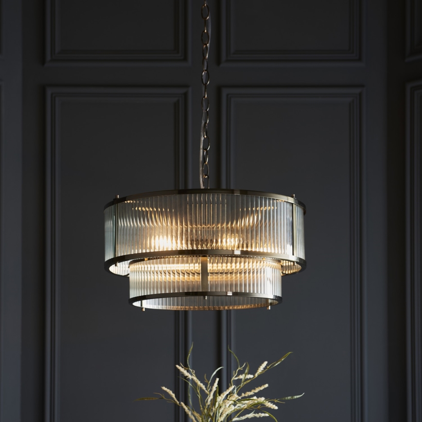 Endon 110944 - Závesný luster na reťazi RIDGETON 5xE14/6W/230V mosadz