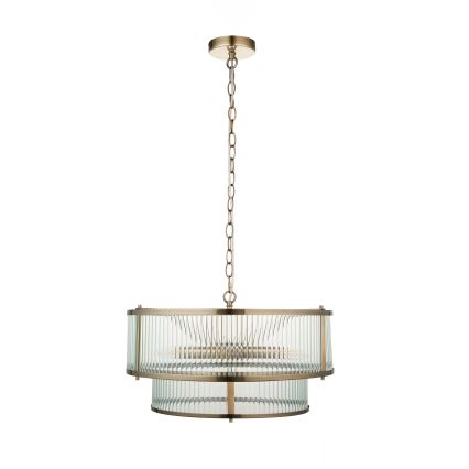 Endon 110944 - Závesný luster na reťazi RIDGETON 5xE14/6W/230V mosadz