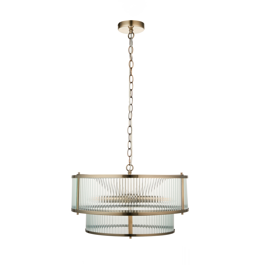 Endon 110944 - Závesný luster na reťazi RIDGETON 5xE14/6W/230V mosadz