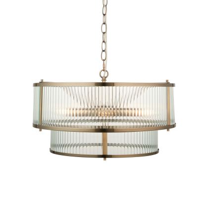 Endon 110944 - Závesný luster na reťazi RIDGETON 5xE14/6W/230V mosadz