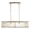Endon 110945 - Luster na reťazi RIDGETON 4xE14/6W/230V mosadz/číra