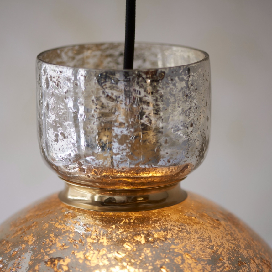 Endon 111336 - Závesné svietidlo na kábli 1xE27/10W/230V zlatá/dymová čierna