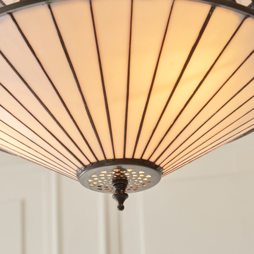 Endon 111870 - Luster na reťazi Tiffany FARGO 3xE27/10W/230V priemer 41,5 cm