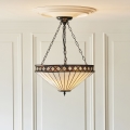 Endon 111871 - Luster na reťazi Tiffany FARGO 3xE27/10W/230V priemer 50 cm