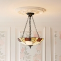 Endon 111879 - Luster na reťazi Tiffany INGRAM 3xE27/10W/230V pr. 45 cm