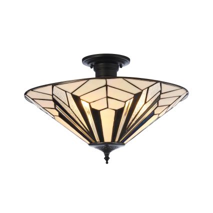 Endon 111895 - Prisadený luster Tiffany ASTORIA, 3×E27, 10 W, 230 V, priemer 48 cm
