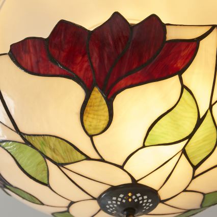 Endon 111896 - Prisadený luster Tiffany BOTANICA 3×E27/10W/230V, priemer 45 cm