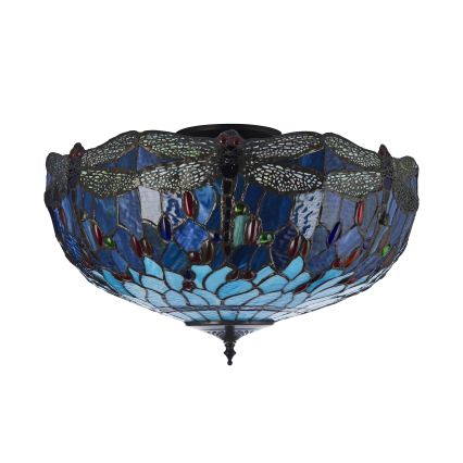 Endon 111899 - Stropné svietidlo Tiffany DRAGONFLY 3xE27/10W/230V pr. 50 cm